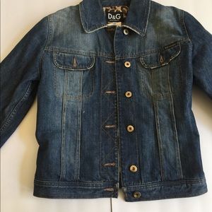 D & G classic vintage lined designer jean jacket